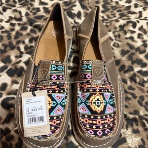 Ariat Tan and Patterned Casual Loafers